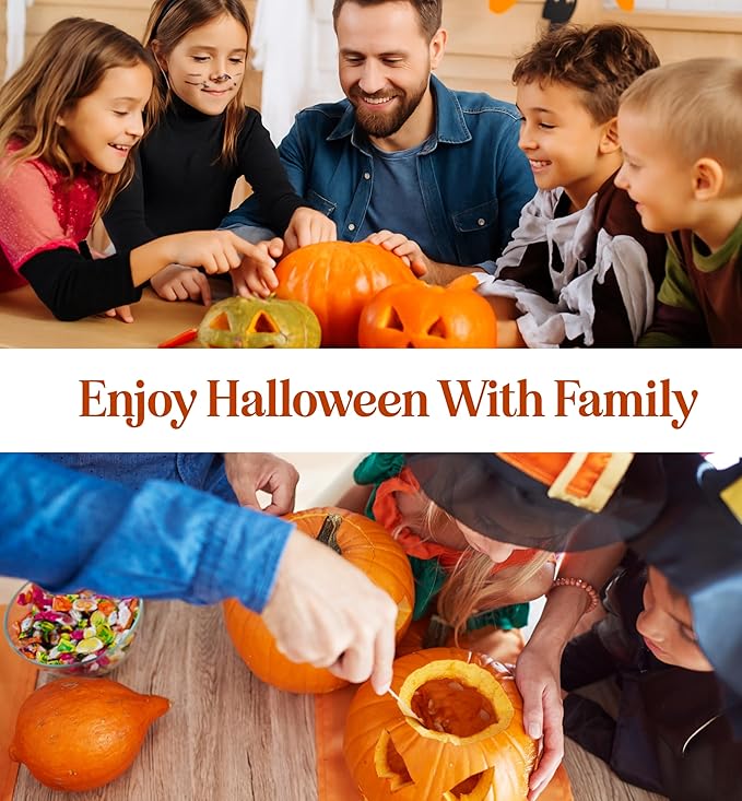 Pumpkin Carving Kit 12 pcs Orange- Halloween Pumpkin Carving Kit Case - Complete Pumpkin Carving Set With Saw Pumpkin Carving Knife - Halloween Pumpkin Carving Tools