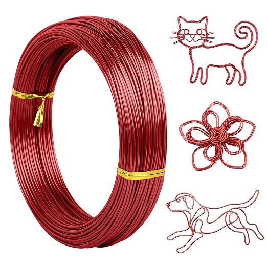 18 Gauge Aluminum Craft Wire, 165 Feet 1mm Bendable Metal Wire by TennWell