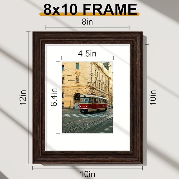 Vittanly 8x10 Picture Frames Set of 2, Ornate Vintage Photo Frame - Image 7