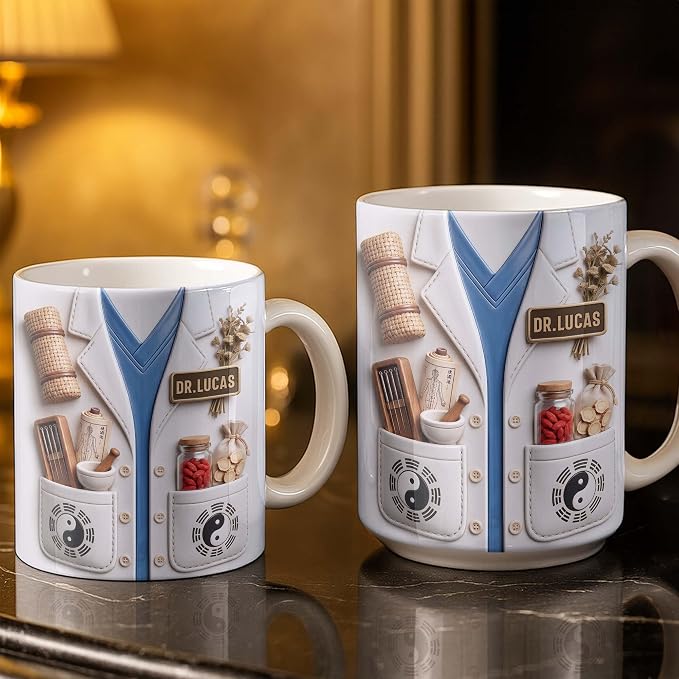 Personalized Traditional Medicine Doctor Mug, Unique Acupuncture Herbal Gift - Image 3