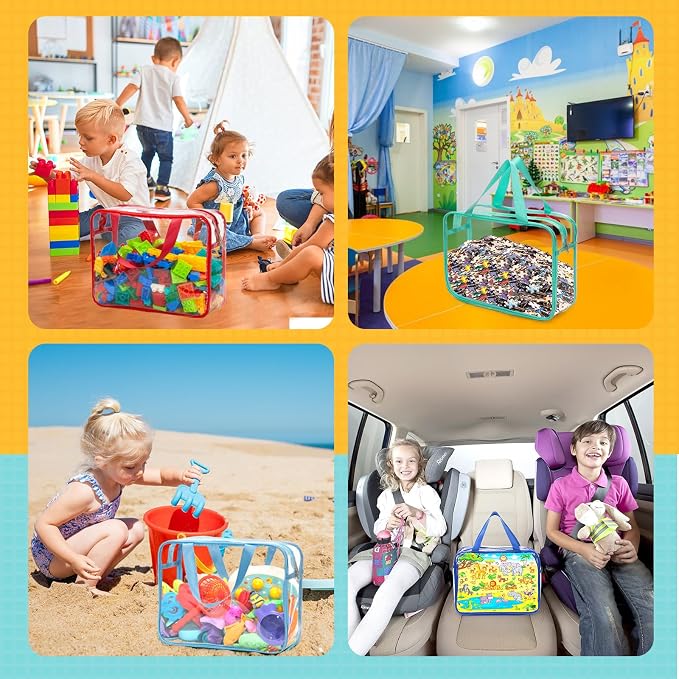8 Packs 8 Colors Large Toy Storage Bags - Image 7
