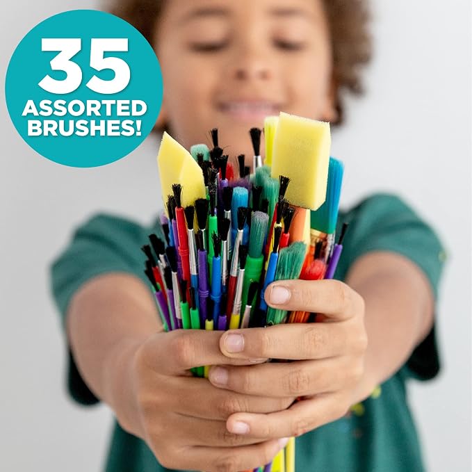 Horizon Group USA Paint Brushes -35 All Purpose Paint Brushes Value Pack – - Image 2