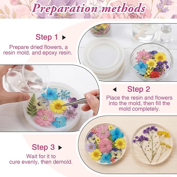 130 PCS Dried Pressed Flowers - Image 3
