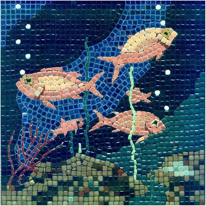 Mosaic Art Kit Square 7inch 20cm Fish 3 by ALEA+Mosaic