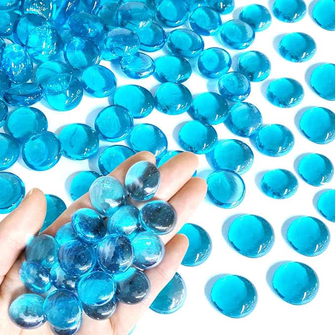 FANTIAN 10 Pounds Blue Glass Rocks by FANTIAN-GardeningMakesLifeBetter