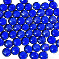 1lb Dark Blue Glass Marbles for Vase, Dark Blue Flat Glass Beads, Decorative by MBKHFLL