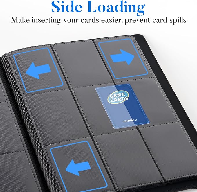 Premium 9 Pocket Card Binder for 540 Cards, Fabmaker PU Cover Trading Card - Image 5
