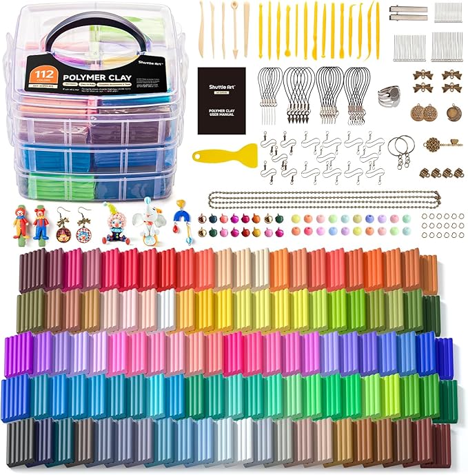Shuttle Art 112 Colors Polymer Clay Kit, Oven Bake Clay by ShuttleArt