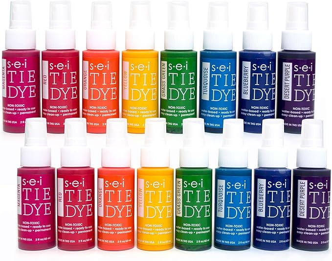 SEI 16 Pack Classic Dye Spray Kit, Tye Dye Kits by SEI