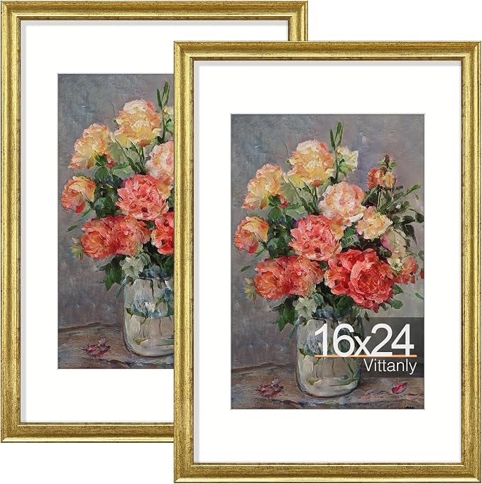 Vittanly 16x24 Poster Frames Set of 2, Ornate Vintage Photo Frame by Vittanly