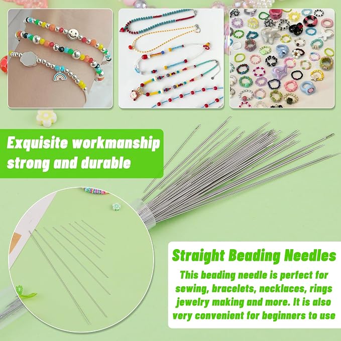 86 Pcs Beading Needle Set, 6 Sizes Big Eye Beading Needles - Image 5