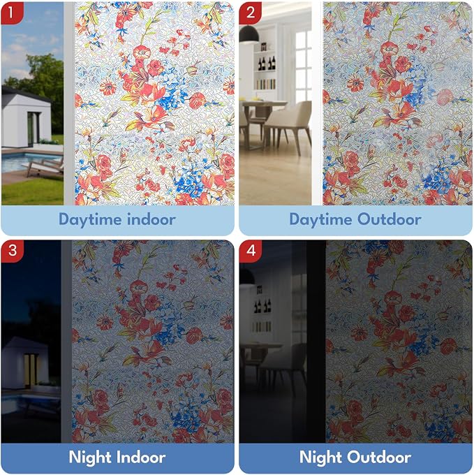 ADD.HERES Window Privacy Film, Stained Glass Decorative Static Cling, Removable - Image 5