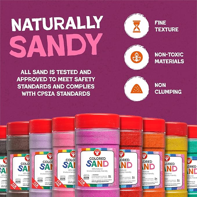 Hygloss Colored Sand for Crafts – 3 lb Bottle - Image 5