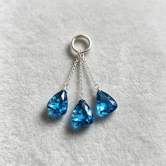 AierCrystal Aquamarine Color Cubic Zirconia Loose Beads Unset - Image 4