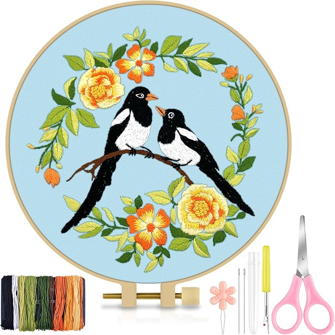 TINDTOP Embroidery Kit for Beginners Adult, Bird Embroidery Kit | Include by TINDTOP