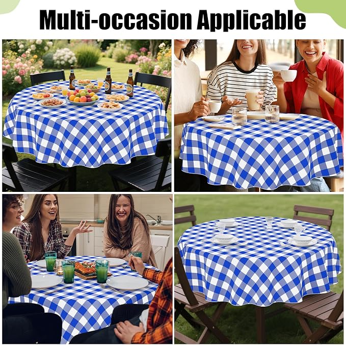 Smiry Plastic Table Cloth, Waterproof Vinyl Tablecloth - Image 6