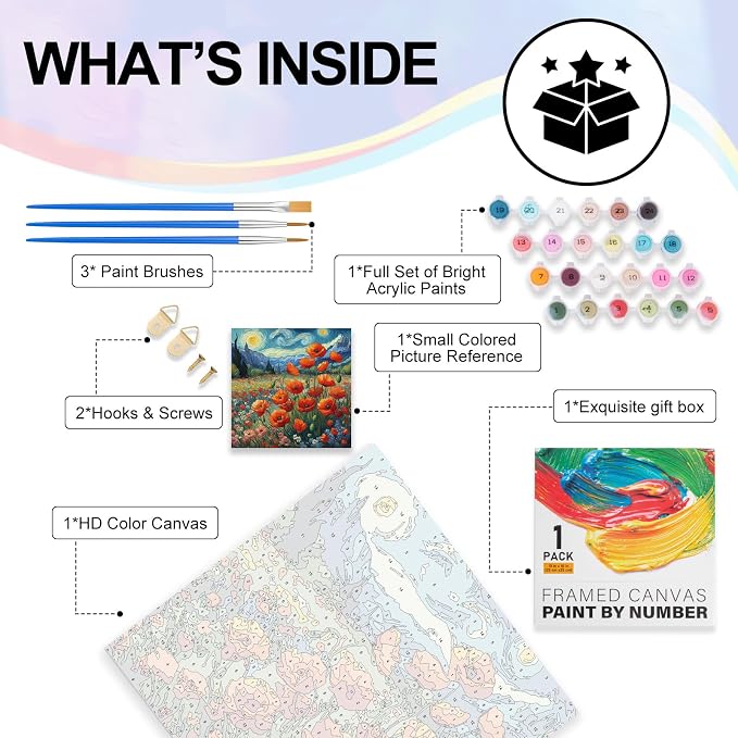 Yezavesu Framed Paint by Numbers Kit - Image 4