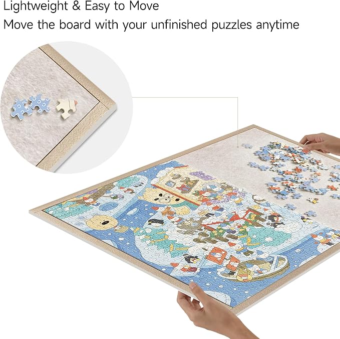 1000 Pieces Puzzle Board, 31.5x23.6 Felt Puzzle Storage Mat | Portable surface - Image 4