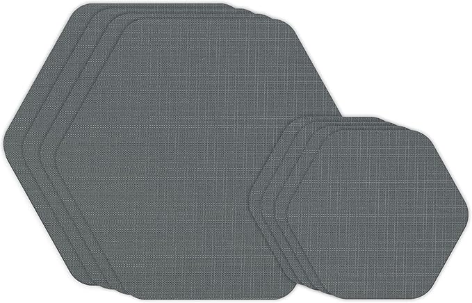 GEAR AID Tenacious Tape Hex 2.5” and 1.5” Repair Patches, Peel-and-Stick to Fix Holes and Burns in Down Jackets, Rain Gear, Tents, Tarps and More