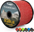 850Ib Reflective Paracord Rope, 50/100/200/500/1000ft 4MM 11 Strand Cords Lanyard Utility Parachute Cord for Tent Camping Hiking Fishing Survival Tactical Clothesline DIY Projects, Red 100FT