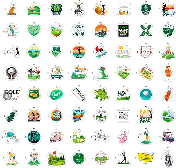 100Pcs Funny Golf Stickers for Water Bottle, Laptop - Image 4