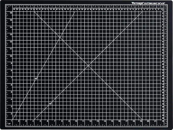 Dahle Vantage 10792 Double-Sided Premium Self-Healing Cutting Mat, 1/2" Grid by Dahle