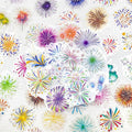 50 Pcs Fireworks Scrapbook Stickers – Waterproof Clear Aesthetic Stickers by YOKSAS