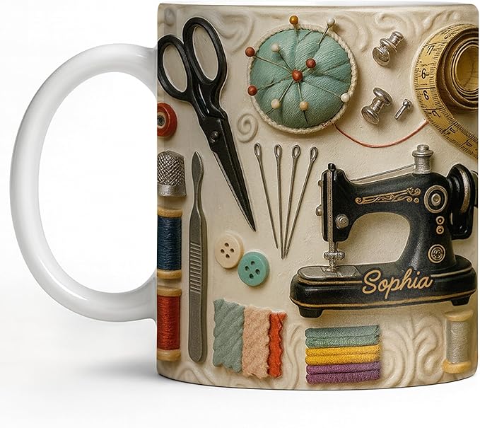 Personalized Coffee Mug with Custom Name, Ceramic Coffee Mug by ALMAGEMSUS