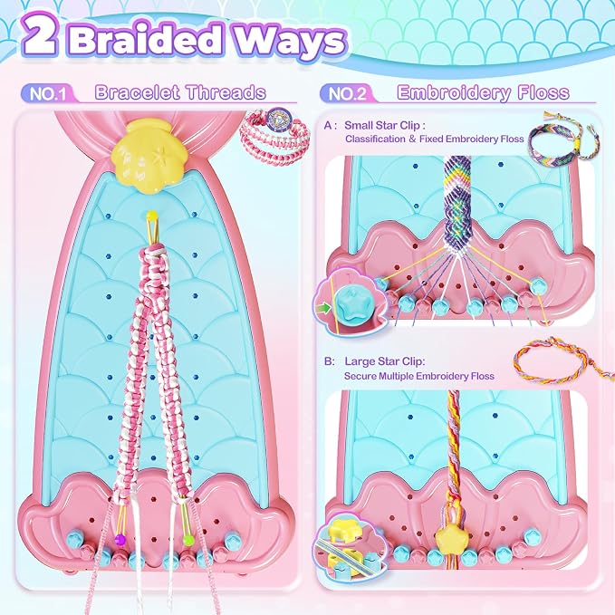 Euclidean Cube 2-in-1 Friendship Bracelet Making Kit, Arts and Crafts - Image 5