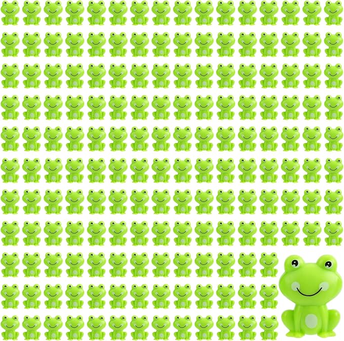 BuQiuRen 150Pcs Mini Green Plastic Frogs, Tiny Frogs Figurines Small Frog to - Image 2