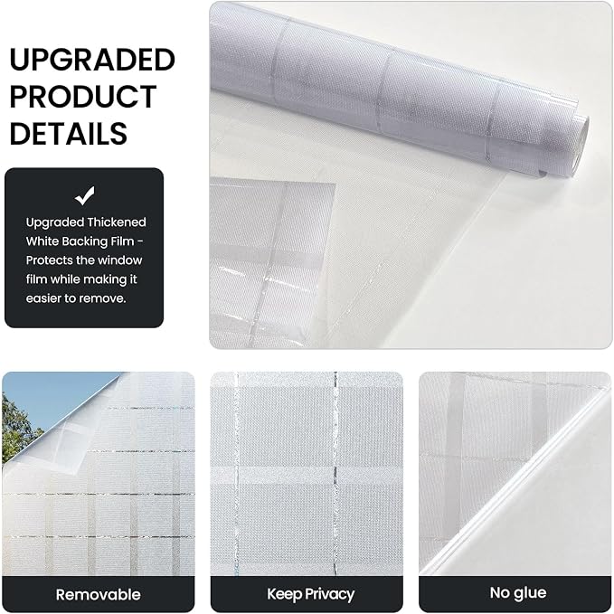 ADD.HERES Window Privacy Film, Frosted Glass Decorative Static Cling, Removable - Image 3