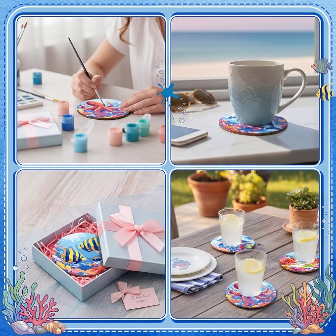 Reallnaive 8 Pcs Ocean Paint by Numbers Kit - Image 5