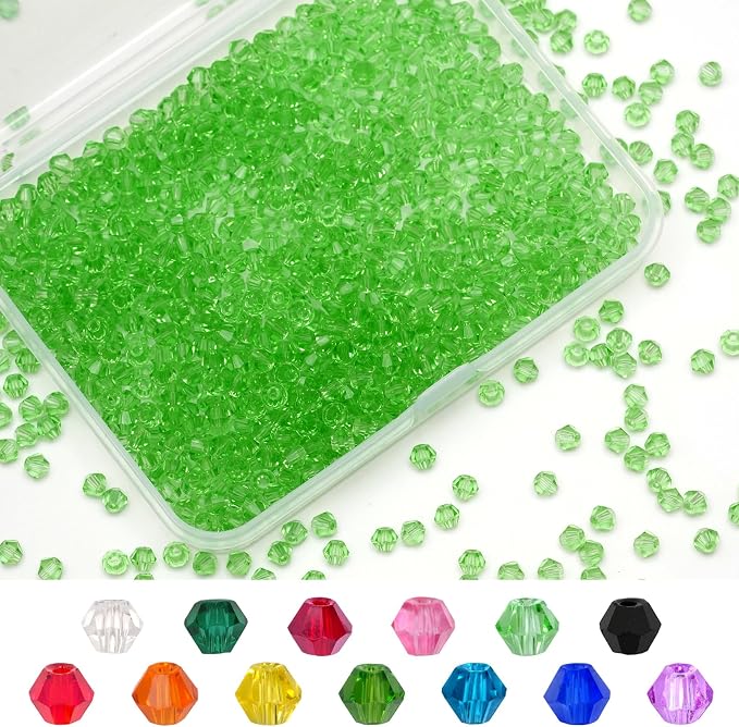 1000PCS Bicone Crystal Beads 4mm Glass Faceted Spacer Beads Bulk - Image 7