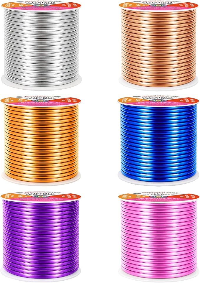 Mandala Crafts 12 GA Gold Blue Purple Assorted Anodized Aluminum Craft Wire | - Image 2