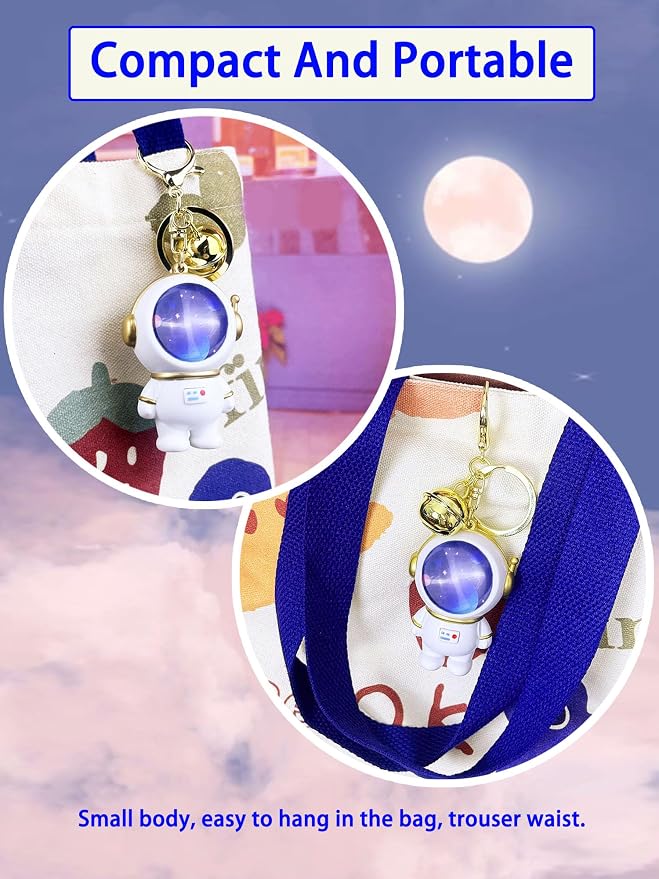 Illuminated astronaut key chain, Space Galaxy Planet, bag and wallet accessories - Image 7