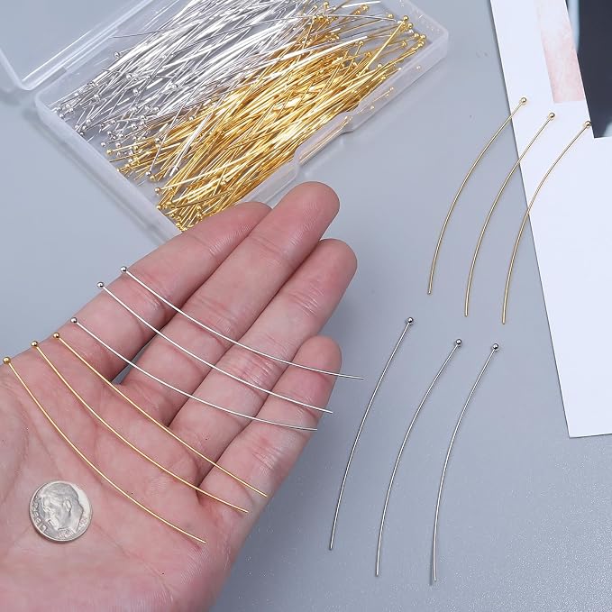 200 Pcs 70mm/2.76 Inch 21 Gauge Ball Pins - Image 3