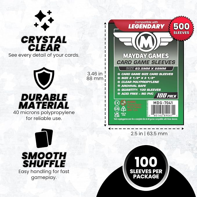 Mayday Games Legendary Game Accessory- Standard Card Sleeve Bundle - Image 4