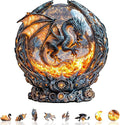 Magic Ball Fire Dragon Puzzles Adults Gifts Wooden 245 Pieces 13.4 * 12.3in by Jollitot