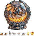 Magic Ball Fire Dragon Puzzles Adults Gifts Wooden 180 Pieces 11.4 * 10.5in by Jollitot