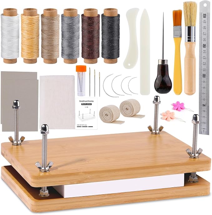 JUPEAN Book Binding Kits, Book Binding Press, 7.9”x11.6”, Books Making Kit - Image 8