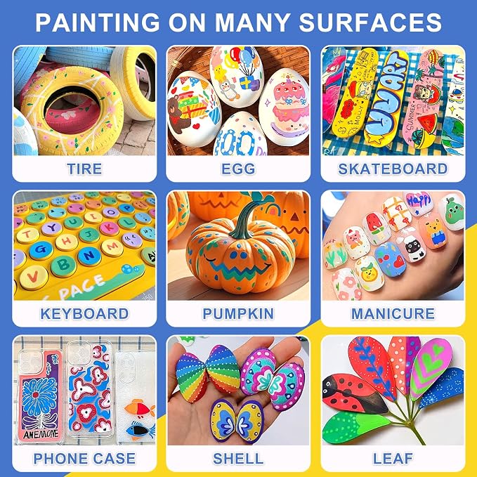 Amamao Acrylic Paint Markers, Soft Brush Tip Pens and Markers, Acrylic Paint - Image 3