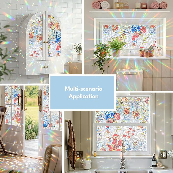 ADD.HERES Window Privacy Film, Stained Glass Decorative Static Cling, Removable - Image 7