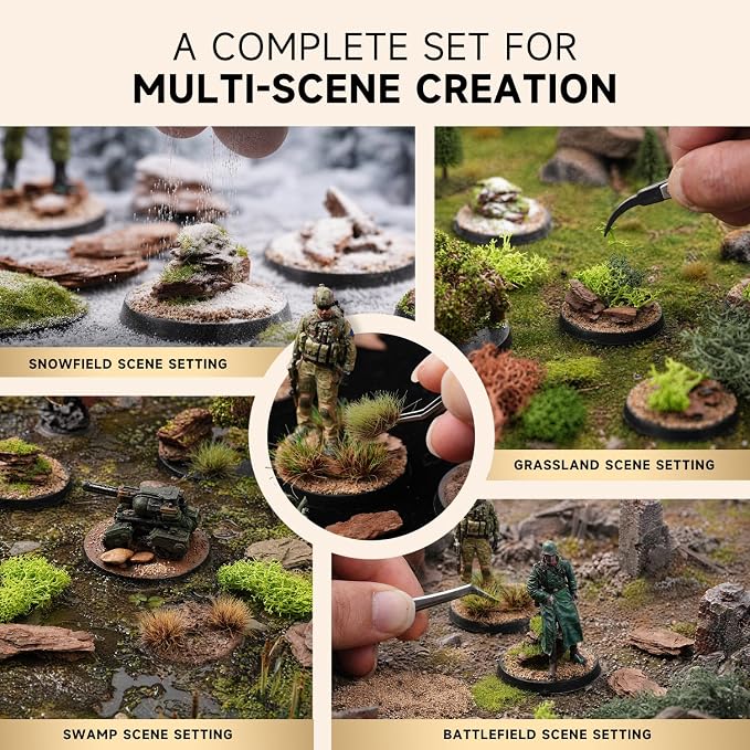 Golden Maple Miniature Terrain Basing Set, Static Grass & Scenery Flocks Kit - Image 4
