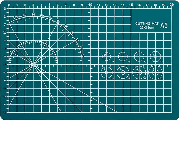 A5 Self-Healing Cutting Mat, Small Cutting Mat, Professional Double Sided by Wonafa