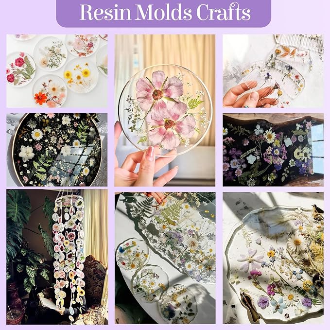 85Pcs Pressed Flowers for Crafts, DIY Art, Candle & Soap Making w/ Tweezer - Image 4