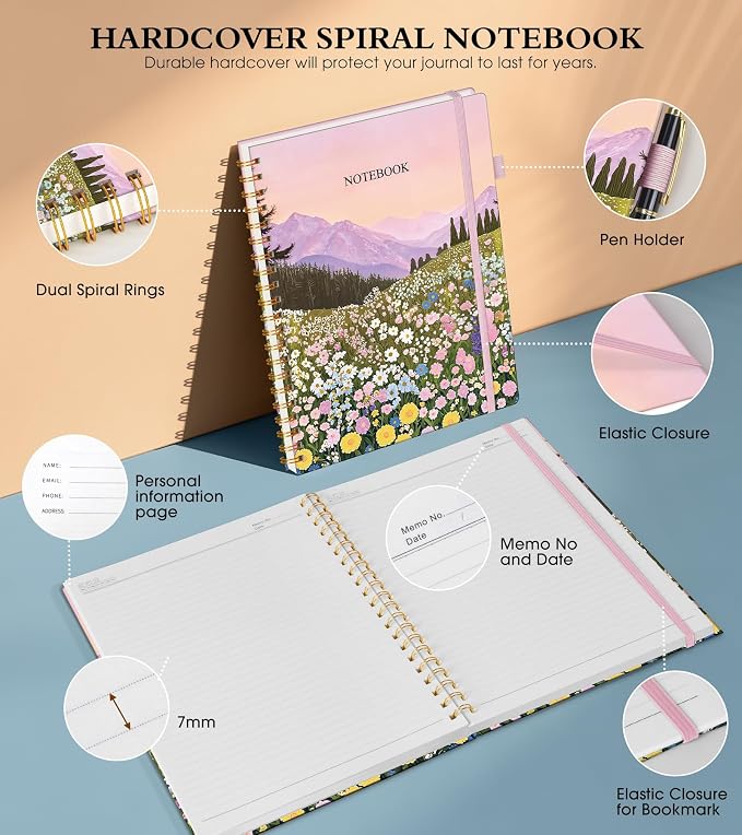 Spiral Notebook Journal 8.5” x 11”, A4 Large Notebooks - Image 3
