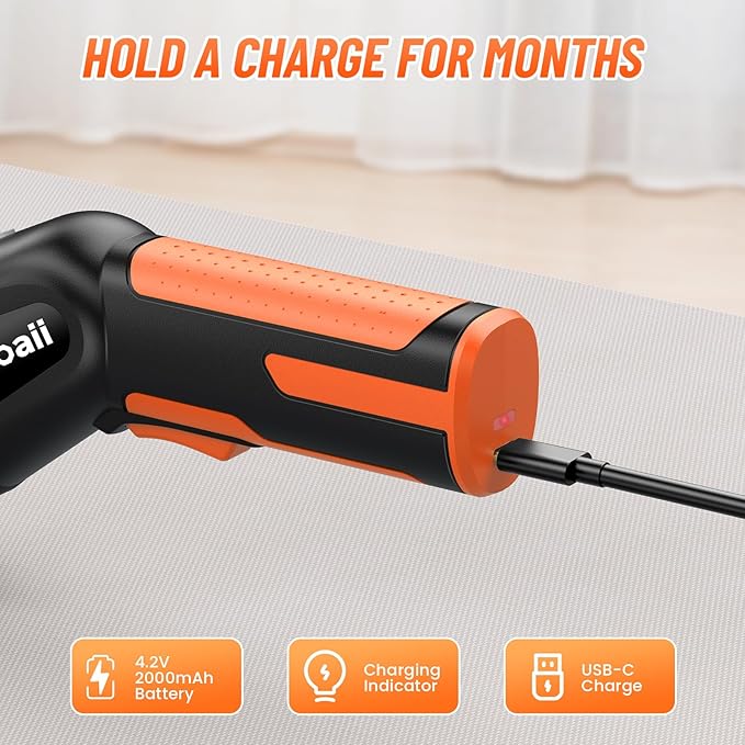 Cordless Electric Scissors, Electric Cardboard Box Rotary Cutter w/Replacement Blade & Storage Case, Safety Button, Power Carpet Cutter for Thin Cardboard Carpet Leather