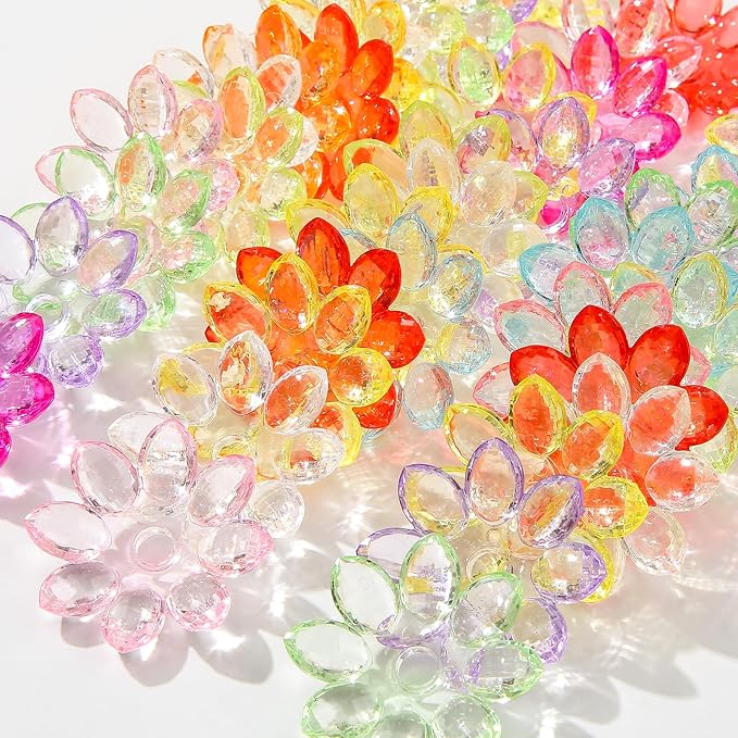 40pcs Flower Shape Caps Beads 5-Petal Flower Bead - Image 3