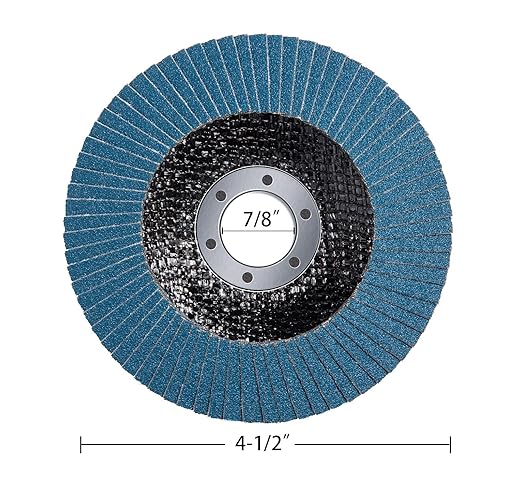 S SATC Flap Discs 120 Grit Grinding Wheel 4.5" x 7/8" Angle Grinder Sanding Disc Abrasive Grinding Disc Type 29（20 Pack）