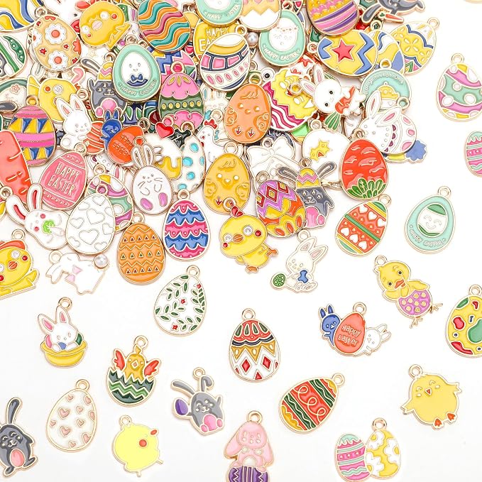 MARFOREVER 120 PCS Easter Charms by MARFOREVER